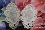 White lace applique pair/Lace Medallion/Cute Patches/Cotton Patch/Cotton Applique/Round Applique/zengslace/priced for two pieces/LA-2-x