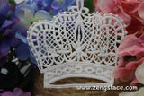 White lace applique pair/crown applique/Cute Patches/white applique/venise lace applique/Lace Medallion/crown patch/priced for 1 pc/LA-14-1