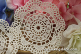 Beige lace applique pair/Round Applique/bridal applique/Cute Patches/Lace Medallion/Cotton Patch/zengslace/priced for 2pc/LA-18-1