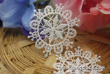 White lace applique pair/snowflake applique/Lace Medallion/Cute Patches/Venise Lace Applique/Round Applique/zengslace/priced for 2pc/LA-19-1