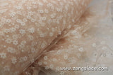 Mesh tulle lace fabric with embroidered flowers, wide lace, floral lace, three colors to choose, lace by the yard, FL-01