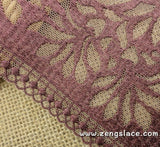 Brown embroidered lace trim with unique pattern, brown lace, wide lace, castteam lace, couture trim, lace by the yard. ee-05-01