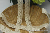 Beige cotton lace trim/Crochet Lace Trim/Lace Curtain Trim/1 Inch Lace Trim/Vintage Lace Trim/Doll Lace/Lace by the yard, CL-04