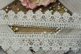 Guipure lace trim/Venise Lace Trim/Bridal Lace Trim/Wedding Dress Lace/Bridal Veil Lace/Off-White Lace Trim/Antique Lace Trim/GL-36