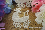 Beige lace applique pair、baby cart applique/Cute Patches/Cotton Patch/Cotton Applique/Lace Medallion/2 inch patch/priced for 2pc/LA-4-1