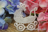 Beige lace applique pair、baby cart applique/Cute Patches/Cotton Patch/Cotton Applique/Lace Medallion/2 inch patch/priced for 2pc/LA-4-1