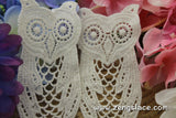 Beige lace applique pair/owl applique/owl patch/Cute Patches/Cotton Patch/Cotton Applique/Lace Medallion/priced for 2 pc/LA-6-1