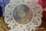 Lace Medallion/Beige round lace applique pair/round applique/Cotton Patch/Cute Patches/priced for a set of two pcs/LA-25