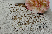 Guipure lace trim/Venise Lace Trim/Bridal Lace Trim/Wedding Dress Lace/Bridal Veil Lace/Off-White Lace Trim/Antique Lace Trim/GL-46