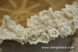 Beige elastic crochet lace trim/Vintage Lace Trim/Doll Lace/Cotton Lace Trim/Couture Trim/Lace by the yard, CL-10