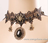 Gothic Choker Necklace/Gothic Jewelry/Steampunk Necklace/Beaded Choker/Victorian Necklace/Vampire Necklace/Gothic Decor/Lace Choker/LN-07