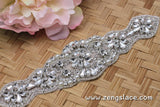 Bridal Belt/Bridal Sash/Wedding Dress Belt/Wedding Belt/Rhinestone Applique/Wedding Sash/Rhinestone Belt/Beaded Belt/RA-03