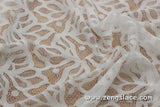 Leaf lace fabric/Unique Bridal Lace Top/Bridal Jacket lace fabric/ French Lingerie Lace Fabric/Lace Dress Fabric/Lace by the yard/FL-07