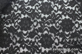 Floral lace fabric/black lace fabric/French Lingerie Lace Fabric/French Lace Fabric/Lace Dress Fabric/Lace by the yard /FL-09