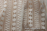 Off-White Lace Fabric/Boho Dress Fabric/Evening Dress Lace Fabric/Boho Wedding Dress/Lace Dress Fabric/French Lace Fabric by the yard/FL-11