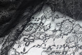 French Lingerie Lace Fabric/Floral lace fabric/black lace fabric/Lingerie Lace Fabric/Raschel Lace Dress Fabric/Lace by the yard/FL-17