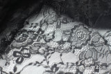 French Lingerie Lace Fabric/Floral lace fabric/black lace fabric/Lingerie Lace Fabric/Raschel Lace Dress Fabric/Lace by the yard/FL-17