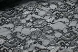 French Lingerie Lace Fabric/Floral lace fabric/black lace fabric/Lingerie Lace Fabric/Raschel Lace Dress Fabric/Lace by the yard/FL-17