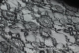 French Lingerie Lace Fabric/Floral lace fabric/black lace fabric/Lingerie Lace Fabric/Raschel Lace Dress Fabric/Lace by the yard/FL-17