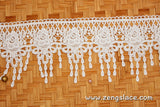 Guipure lace trim/Venise Lace Trim/Bridal Lace Trim/Wedding Dress Lace/Bridal Veil Lace/Off-White Lace Trim/Antique Lace Trim/EL-74