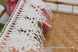 Guipure lace trim/Venise Lace Trim/Bridal Lace Trim/Wedding Dress Lace/Bridal Veil Lace/Off-White Lace Trim/Antique Lace Trim/EL-74