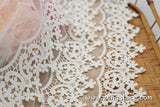 lace trim with floral embroidery/boho romper lace/wedding lace/unique bridal lace/off-white lace trim/lace dress/lace by the yard/EL-78-OW