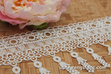 Guipure lace trim/Venise Lace Trim/Bridal Lace Trim/Wedding Dress Lace/Bridal Veil Lace/Off-White Lace Trim/Antique Lace Trim/GL-55