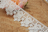 Guipure lace trim/Venise Lace Trim/Bridal Lace Trim/Wedding Dress Lace/Bridal Veil Lace/Off-White Lace Trim/Antique Lace Trim/GL-56