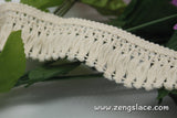 Fringe Trim/cotton lace trim/tassel lace/lace curtain trim/eyelash lace trim/off-white lace fabric/wedding lace/lace by the yard/CL-18