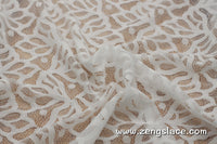 Leaf lace fabric/Unique Bridal Lace Top/Bridal Jacket lace fabric/ French Lingerie Lace Fabric/Lace Dress Fabric/Lace by the yard/FL-07