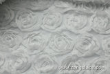 Rose lace fabric/Unique Bridal Lace Top/3D Lace Fabric/Floral Lace Fabric/Chiffon Lace/White lace fabric/Prom Dress/Lace by the yard/FL-08