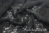 Floral lace fabric/black lace fabric/French Lingerie Lace Fabric/French Lace Fabric/Lace Dress Fabric/Lace by the yard /FL-09