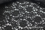 Floral lace fabric/black lace fabric/French Lingerie Lace Fabric/French Lace Fabric/Lace Dress Fabric/Lace by the yard /FL-09