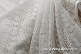 Off-White Lace Fabric/Boho Dress Fabric/Evening Dress Lace Fabric/Boho Wedding Dress/Lace Dress Fabric/French Lace Fabric by the yard/FL-11