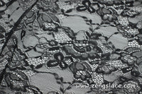 French Lingerie Lace Fabric/Floral lace fabric/black lace fabric/Lingerie Lace Fabric/Raschel Lace Dress Fabric/Lace by the yard/FL-17