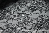 French Lingerie Lace Fabric/Floral lace fabric/black lace fabric/Lingerie Lace Fabric/Raschel Lace Dress Fabric/Lace by the yard/FL-17