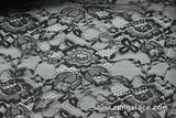 French Lingerie Lace Fabric/Floral lace fabric/black lace fabric/Lingerie Lace Fabric/Raschel Lace Dress Fabric/Lace by the yard/FL-17