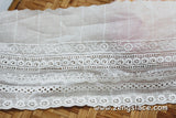 Eyelet Lace Trim/Antique Lace/Vintage Dress Lace/Boho Dress Lace/Vintage Wedding Dress/Lace Dress/Lace Fabric by the yard/EY-17