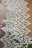 lace trim with floral embroidery, white lace fabric, wedding lace, lace dress, lace skirt, unique bridal lace/lace by the yard/EL-66-OW