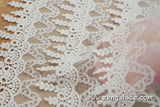 lace trim with floral embroidery, off-white lace fabric, lace romper, lace dress,wedding lace, unique bridal lace/lace by the yard/EL-72-OW