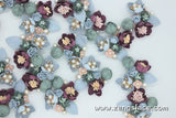 Wedding Corsage Pale Green/Cute Patches/3D Flower Applique/Bridal Applique/Show Clips/Shoe Applique/Beaded Applique/Priced for 1 pc/DL-20