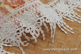 Guipure lace trim/Venise Lace Trim/Bridal Lace Trim/Wedding Dress Lace/Bridal Veil Lace/Off-White Lace Trim/Antique Lace Trim/EL-74