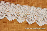 Guipure lace trim/Venise Lace Trim/Bridal Lace Trim/Wedding Dress Lace/Bridal Veil Lace/Off-White Lace Trim/Antique Lace Trim/EL-80