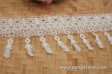 Guipure lace trim/Venise Lace Trim/Bridal Lace Trim/Wedding Dress Lace/Bridal Veil Lace/Off-White Lace Trim/Antique Lace Trim/GL-55