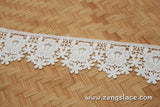 Guipure lace trim/Venise Lace Trim/Bridal Lace Trim/Wedding Dress Lace/Bridal Veil Lace/Off-White Lace Trim/Antique Lace Trim/GL-56