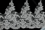 Bridal Lace Trim/Off-White Lace Trim/Off-White Alencon lace trim/Boho Wedding Dress Lace/Lace Wedding Dress/Bridal Veil Lace Trim/AL-16