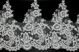 Bridal Lace Trim/Off-White Lace Trim/Off-White Alencon lace trim/Boho Wedding Dress Lace/Lace Wedding Dress/Bridal Veil Lace Trim/AL-16