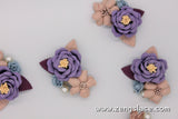 Wedding Corsage Purple/Cute Patches/3D Flower Applique/Bridal Applique/Show Clips/Shoe Applique/Beaded Applique/Priced for one piece/DL-18