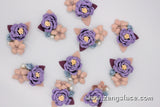 Wedding Corsage Purple/Cute Patches/3D Flower Applique/Bridal Applique/Show Clips/Shoe Applique/Beaded Applique/Priced for one piece/DL-18