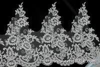 Bridal Lace Trim/Off-White Lace Trim/Off-White Alencon lace trim/Boho Wedding Dress Lace/Lace Wedding Dress/Bridal Veil Lace Trim/AL-16